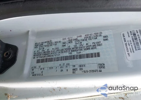 2011 Ford E-250 Commercial из США, поврежденный, VIN 1FTNE2EL0BDA75721